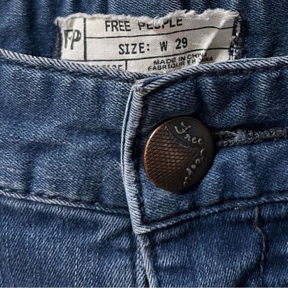 FREE PEOPLE High Rise Skinny Jeans Blue Women’s Size 29 - Picture 3 of 4